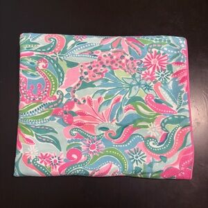 Lilly Pulitzer Pink Blue Green Floral Beach Towel